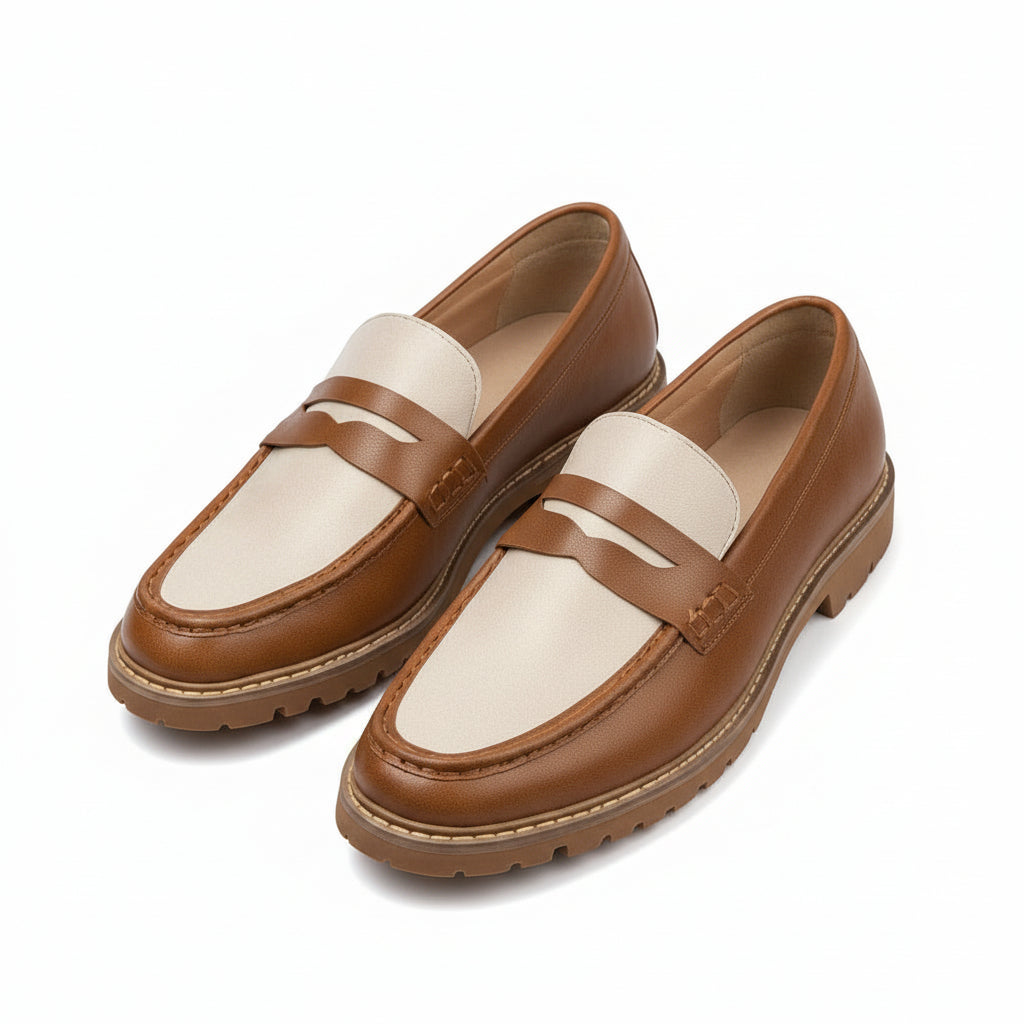 Two tone classic loafers