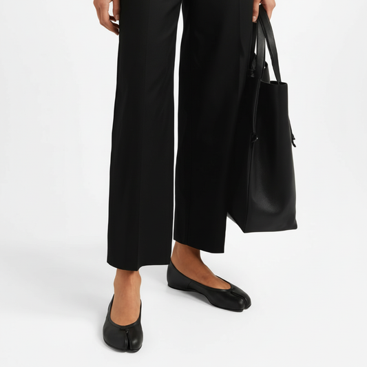 Black Tabi Flats - Lifestyle Worn