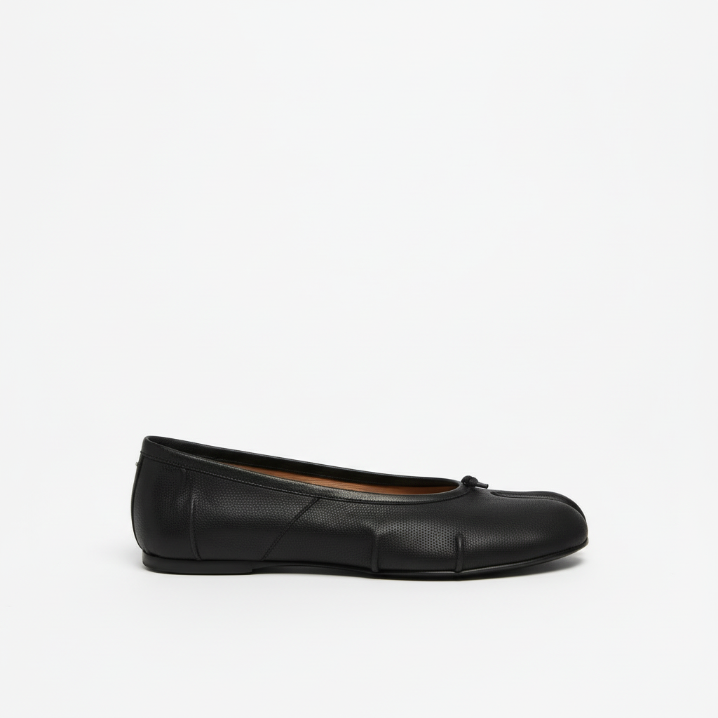 Black tabi flats - side view